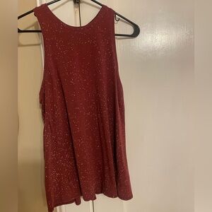 Lululemon Maroon Speckled Open Ends Tank